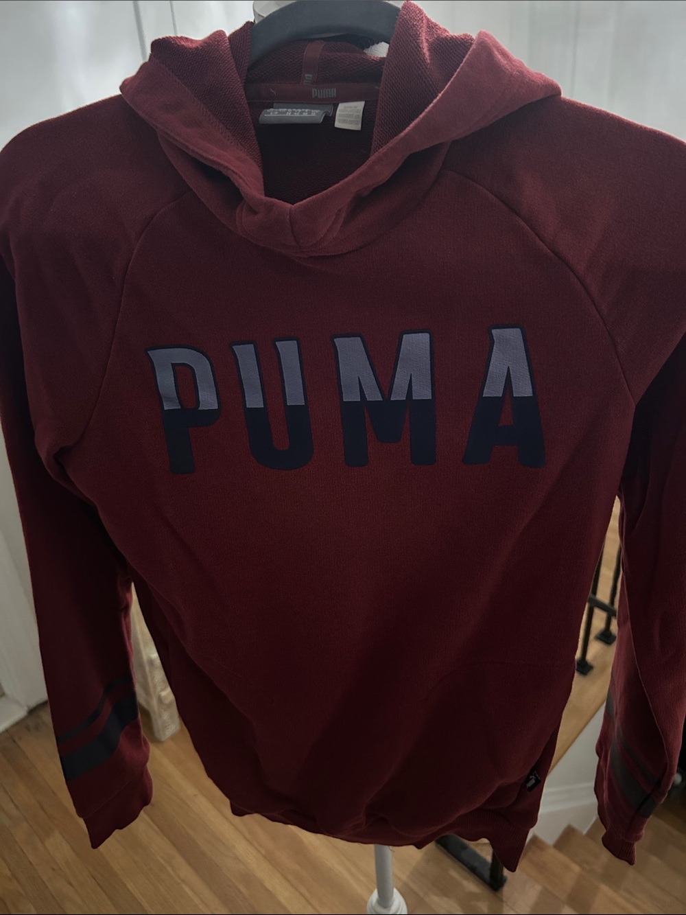 Puma Women’s Burgundy Hoodie with Navy Logo